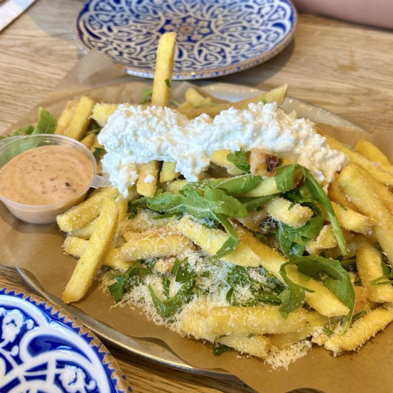 Parmigiano fries, with stracciatella - La Piedra - Jerusalem